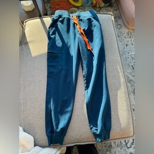 Caribbean Blue Figs High Waisted Zamora Joggers